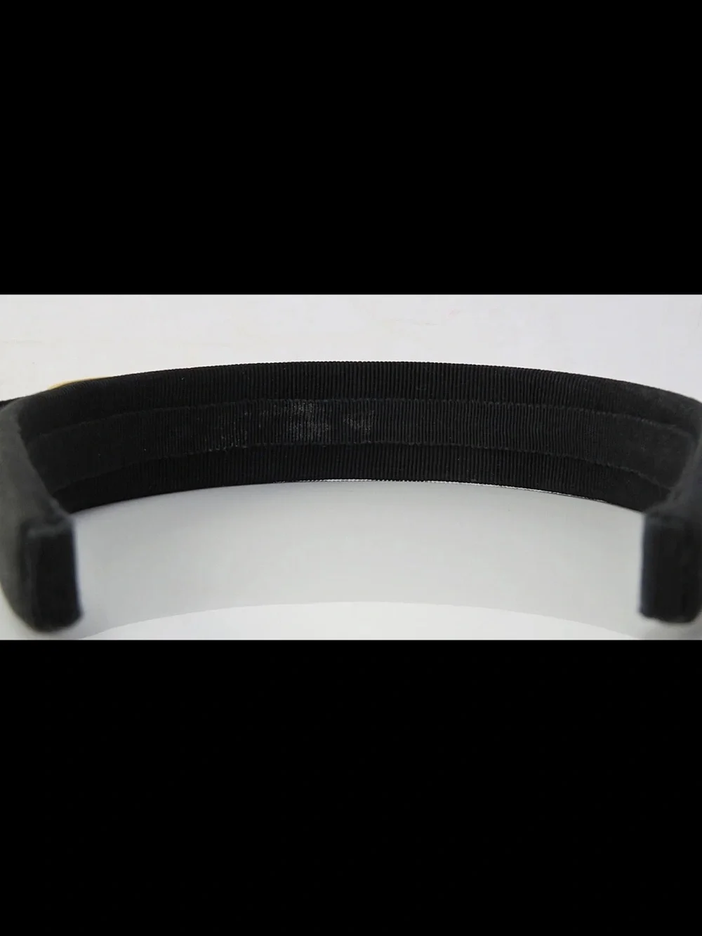 Salvatore Ferragamo Black Headband with Gold Logo Hardware